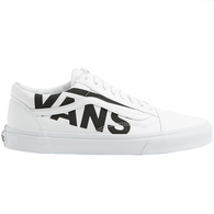 vans black and white with writing