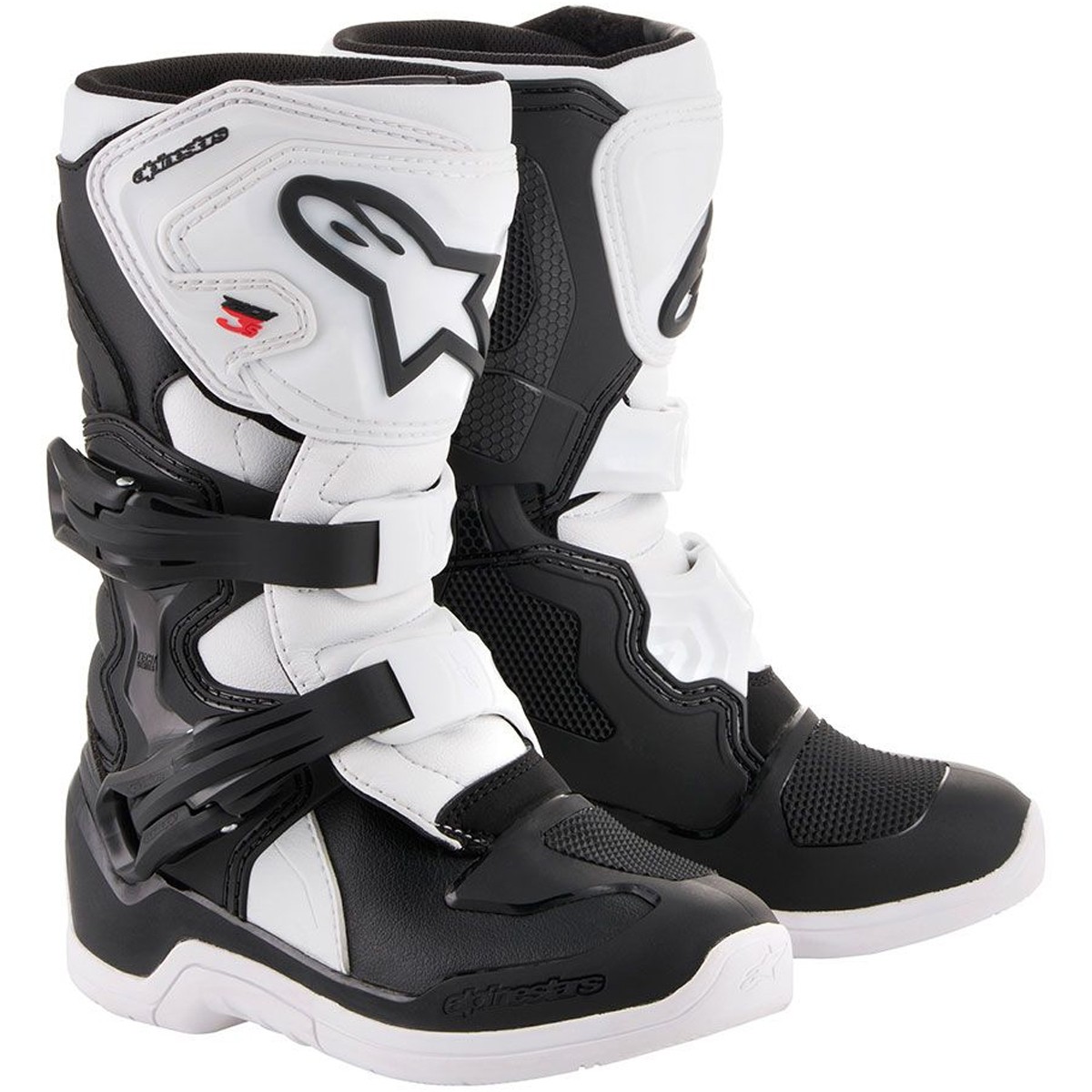 Kids Tech 3s Mx Boots Black White Moto X Hyper Ride